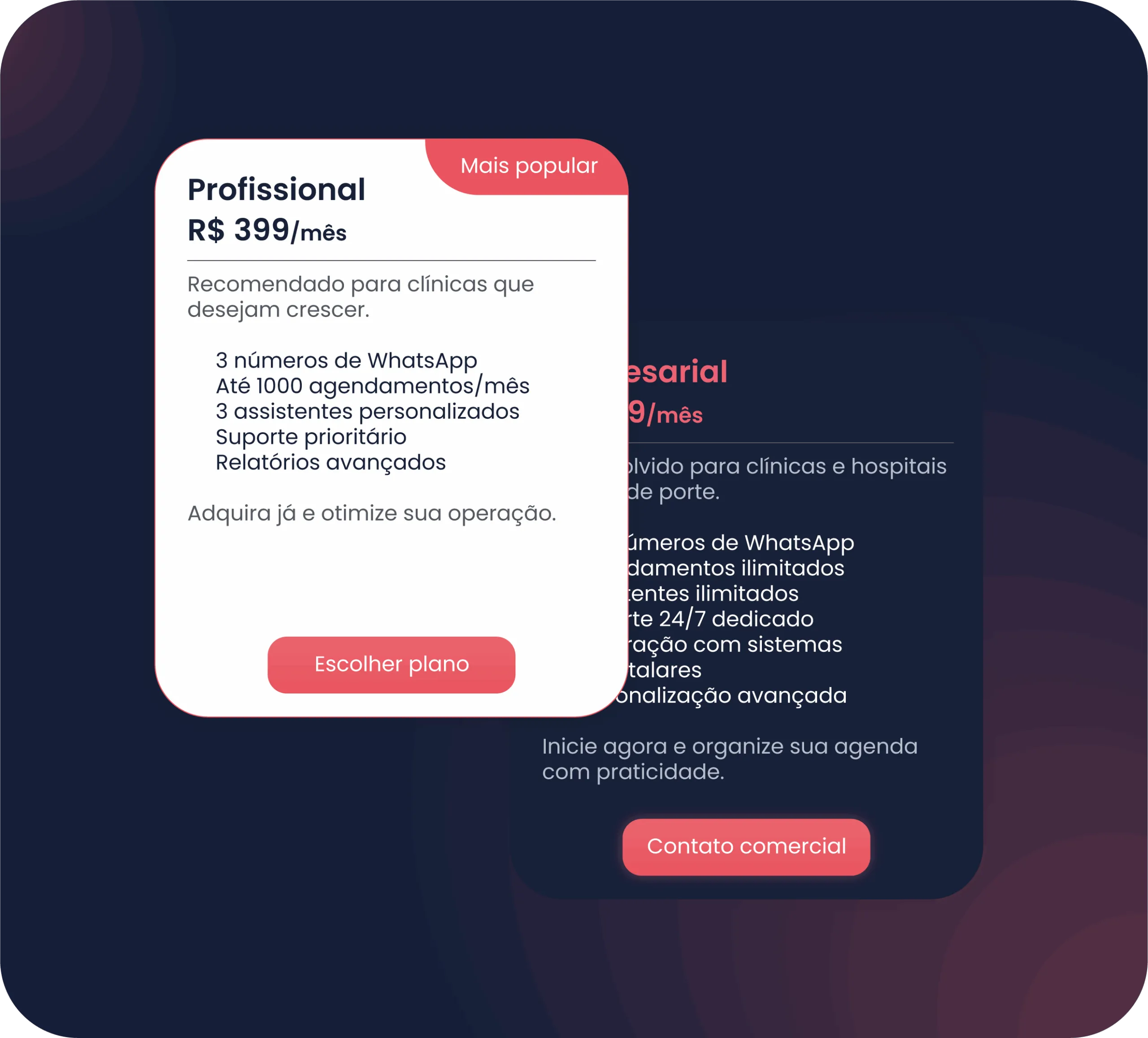 Passo 1: Escolha o plano do sistema Aplia Saúde
